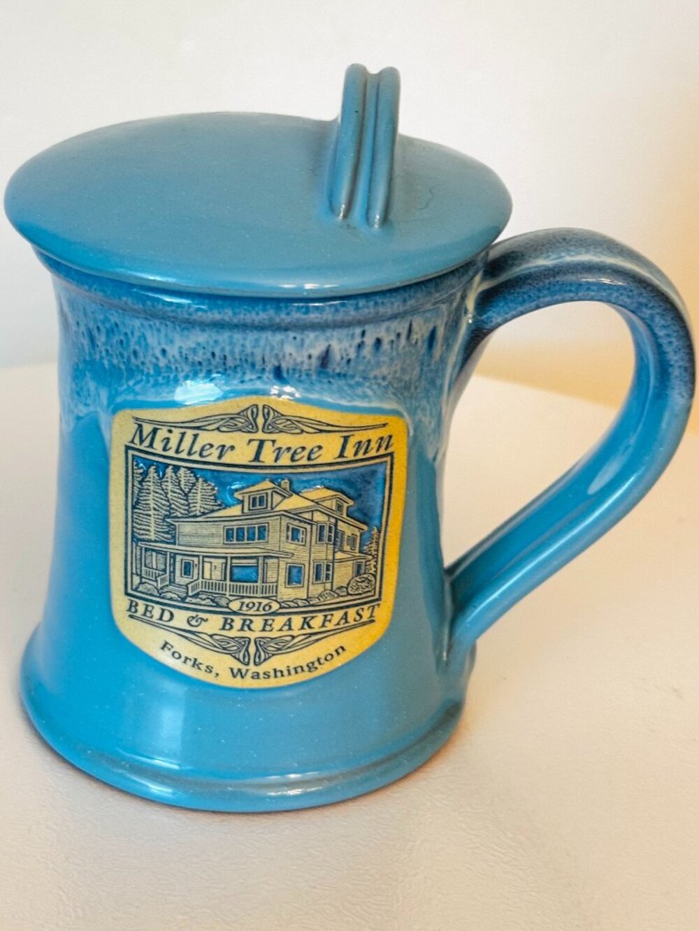 Miller Tree Inn 2015 Light Blue Handcrafted Ceramic Mug Deneen Pottery Cullen